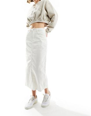 Cotton:On Cord Maxi Skirt in white