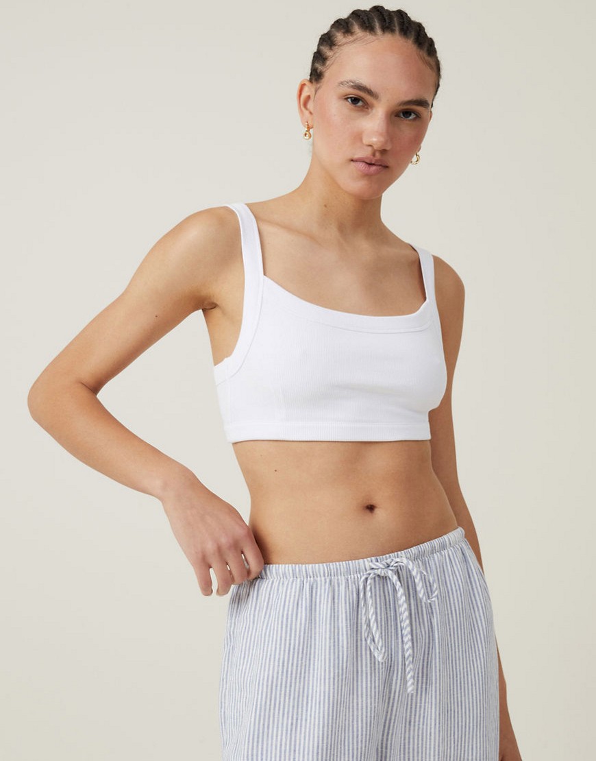 Cotton:On Cory micro crop tank in white