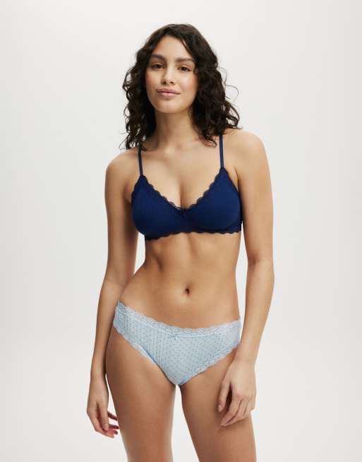 Cotton:On Cotton lace bikini brief in eiffel polka dot pointelle