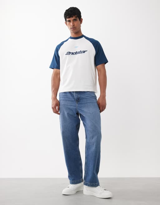 CottonOn crop fit graphic T-shirt in creampuff blue, 2 of 5