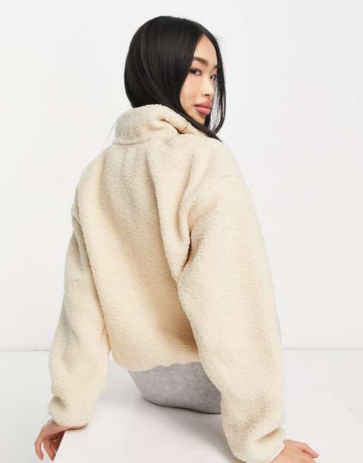 Cropped shop sherpa pullover