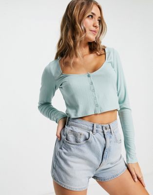 Cotton:On cropped cardi in blue