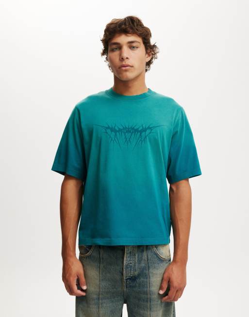 Cotton:On Cropped fit graphic t-shirt in emerald/cyber