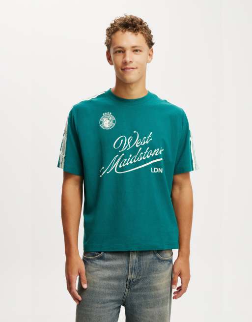 Cotton:On Cropped fit graphic t-shirt in green