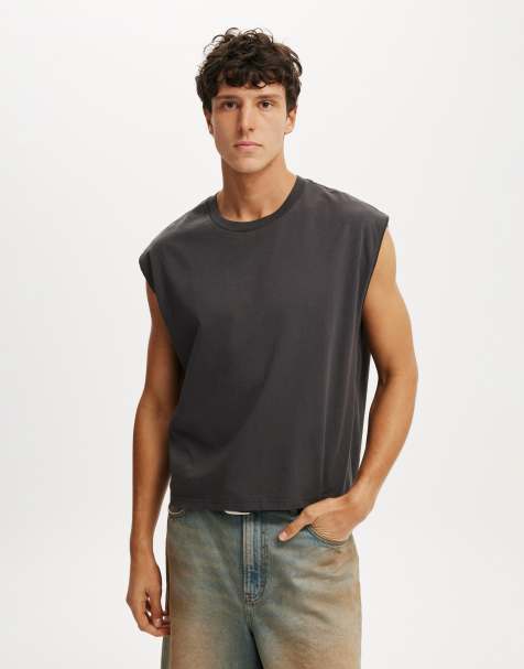 Cotton:On Cropped fit muscle in black - view 1
