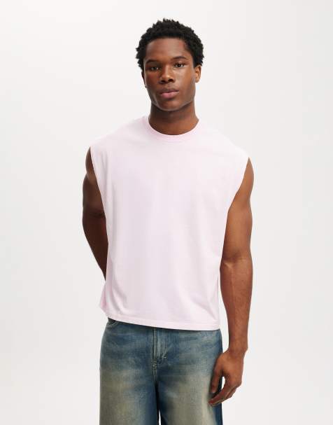 Cotton:On Cropped fit muscle in pink - view 1