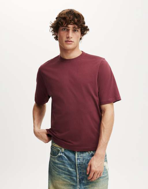 Cotton:On Cropped fit t-shirt in burgundy