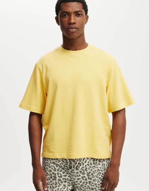 Cotton:On Cropped fit t-shirt in sunray yellow terry