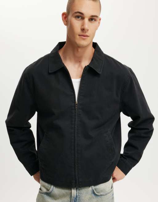 Cotton:On Cropped harrington jacket in black