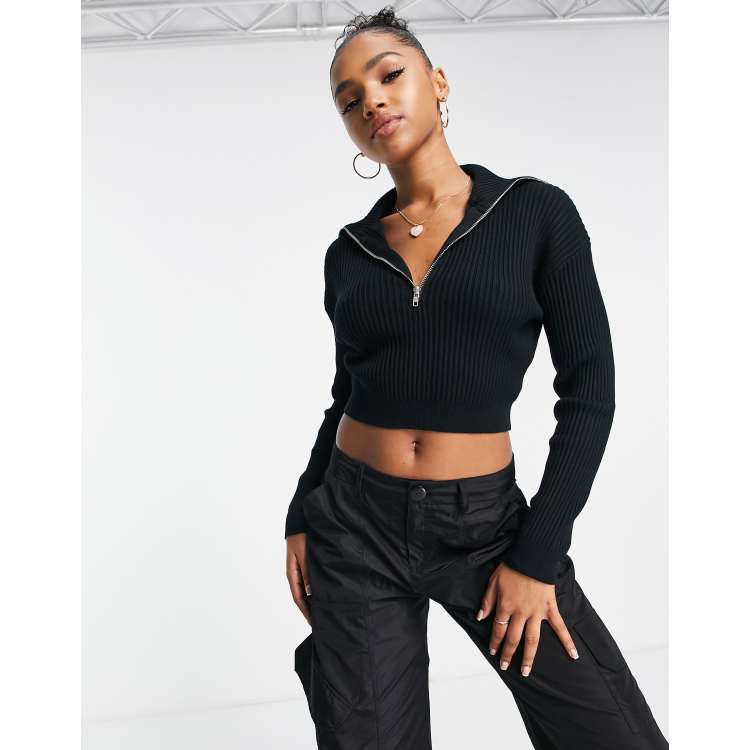 Zip up cropped on sale jumper