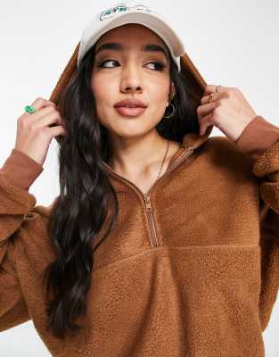 Cropped on sale teddy hoodie