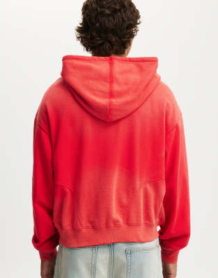 Cotton:On Cropped zip up hoodie in poppy - spray