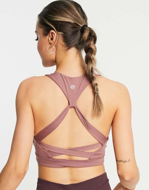 Cotton:On cross back sports bra in pink