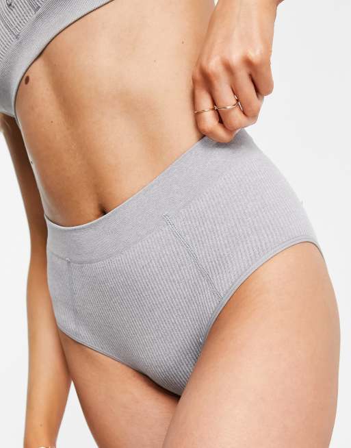 Cotton:On - Culotte sans coutures à taille haute - Gris, 2 de 4