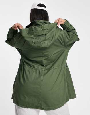 Cotton On Curve anorak jacket in green