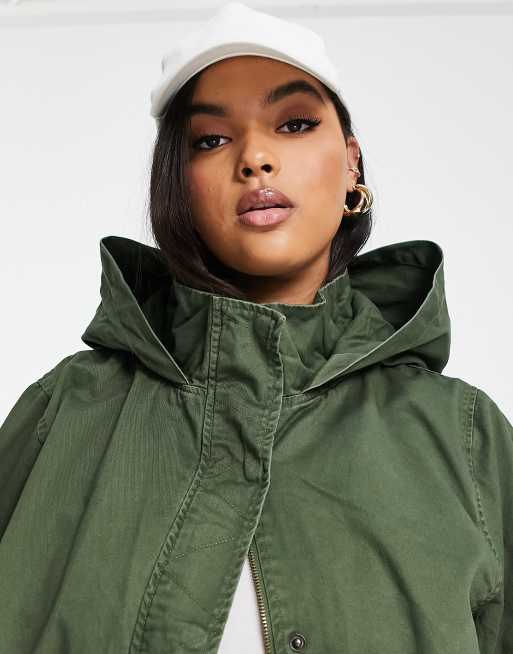 Women's cotton 2024 anorak jackets