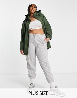 Cotton:On Curve anorak jacket in green