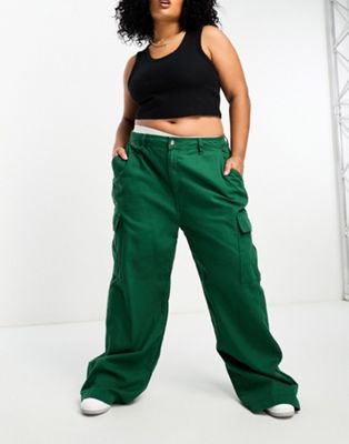 Cotton:On Curve cargo trousers in green