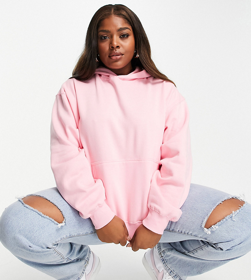 Cotton: On Curve classic hoodie in pink