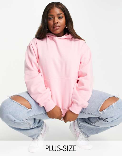 Cotton On Curve classic hoodie in pink