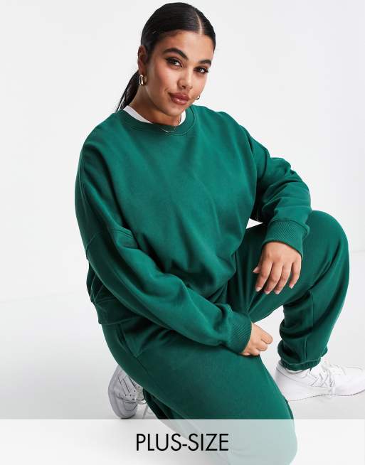 Cotton On Curve Co Ord Sweatshirt In Green Asos