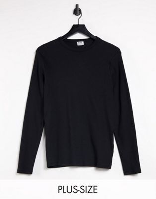Cotton:On Curve crew neck long sleeve tee in black