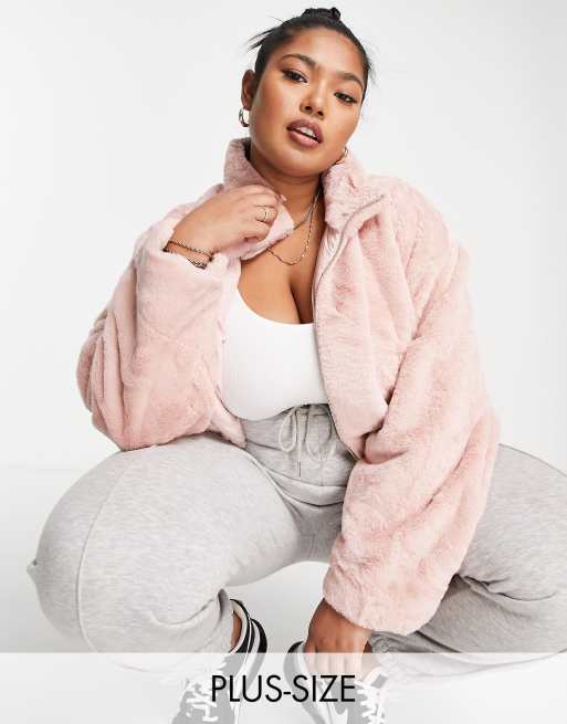 Cotton:On Curve - Cropped jack van imitatiebont in lila