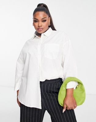 Cotton:On Curve dad shirt in white