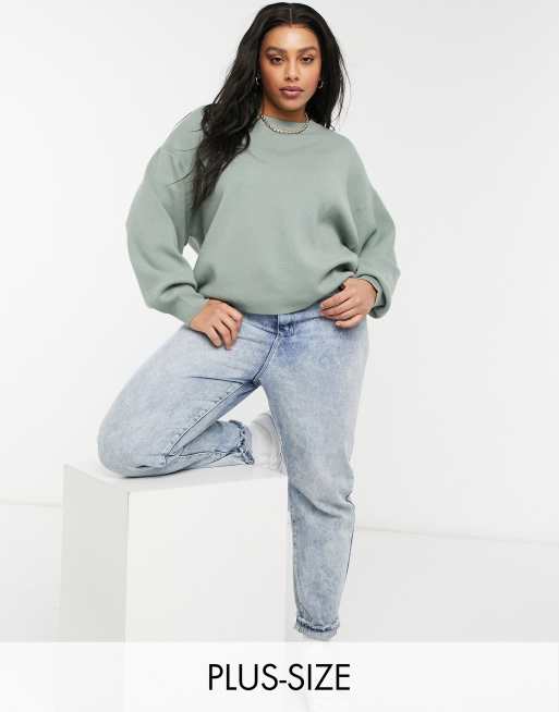 Drop shoulder sales crewneck