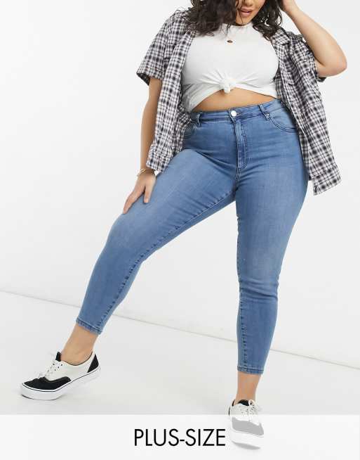 Cotton:On Curve high rise skinny jeans in mid wash