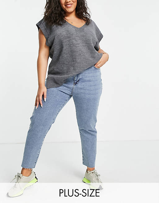 Cotton:On Curve high waisted mom jean in mid wash