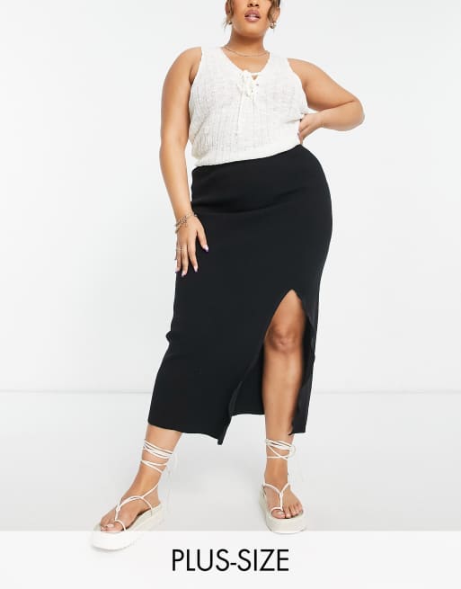 Plus size cotton skirts hotsell