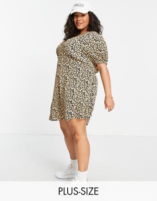 daisy print dress plus size