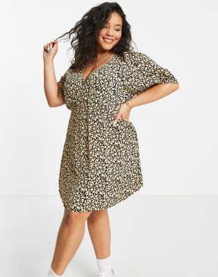 daisy print dress plus size