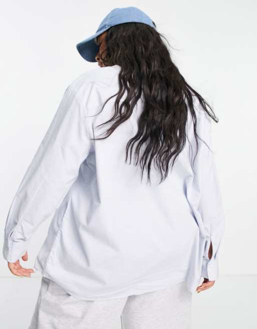 Cotton:On Curve preppy shirt in blue, 2 of 4