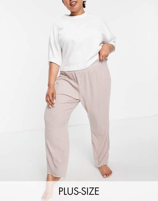 Cotton:On - Curve - Pyjamabroek met wijde pijpen in beige