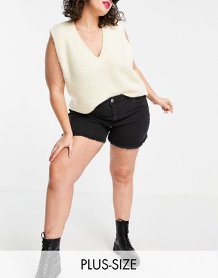 Shorts en jean Cotton:On Curve - Short mom à taille haute - Noir délavé