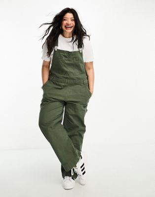 Cotton:On Curve utility canvas jumpsuit in green