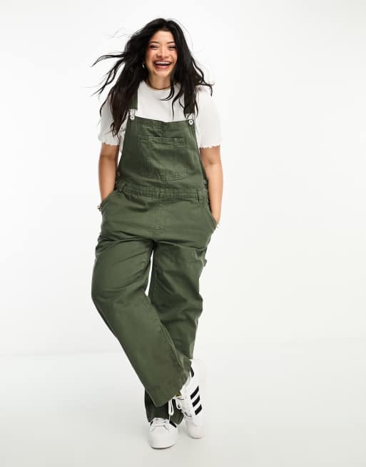 Cotton:On Curve – Zielony płócienny kombinezon w stylu utility