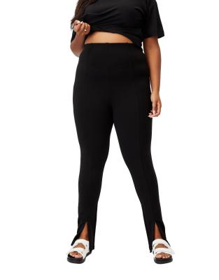 Zip Hem Ponte Leggings