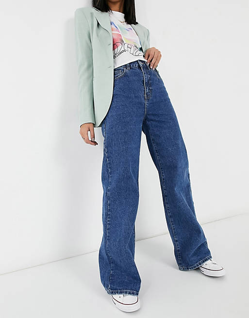 Jeans Cotton:On dad jeans in mid wash 