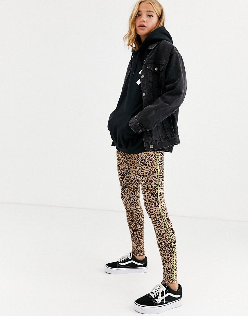 Cotton: On Dakota leopard print leggings-Green