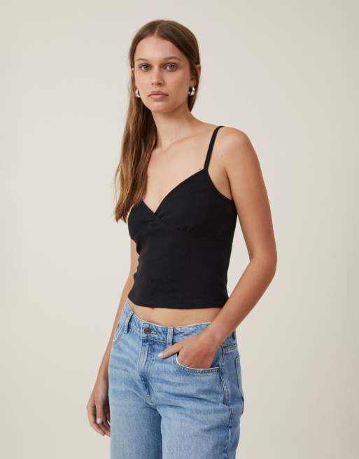Cotton On Darcie strappy cami in black