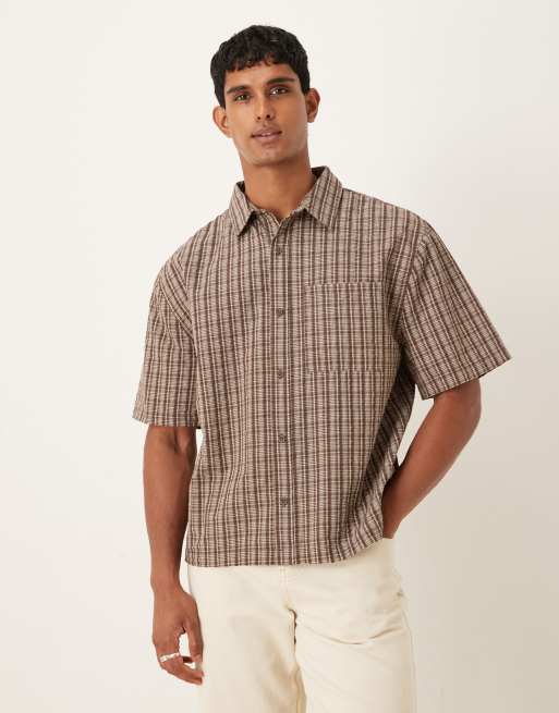 Cotton:On Darcy short sleeve shirt in brown