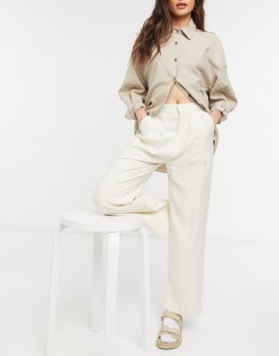 Cotton:On drapey wide leg pant in cream