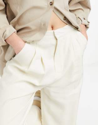 Cotton:On drapey wide leg pant in cream 