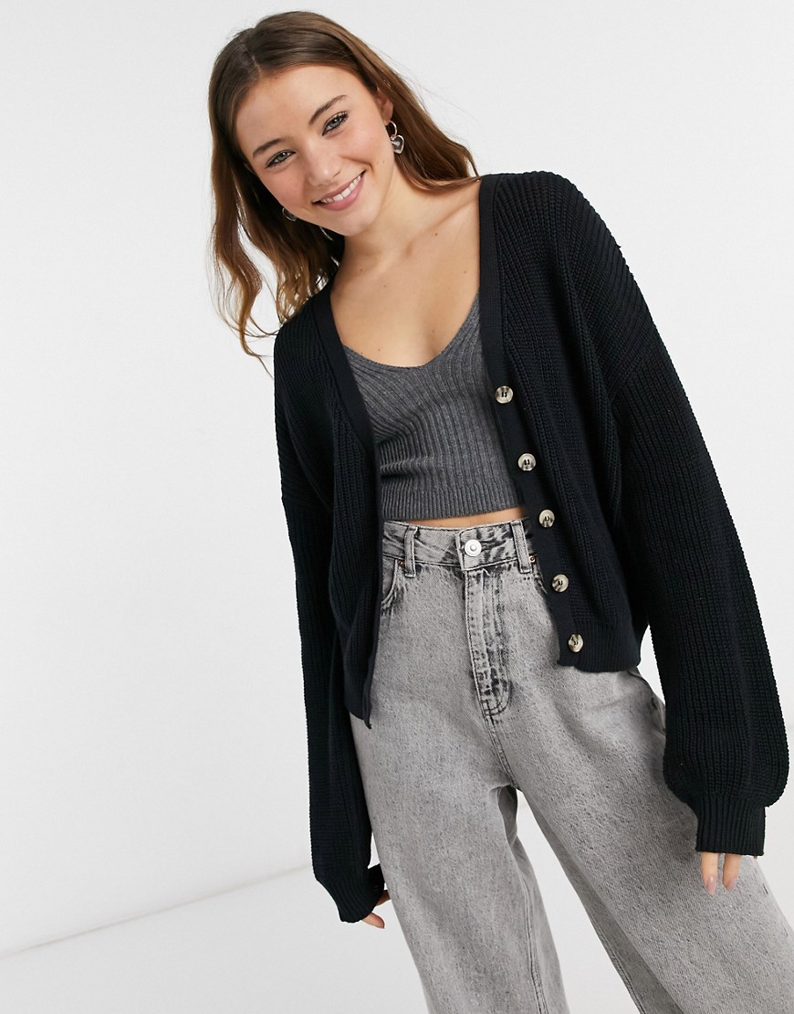 Cotton:on Cotton: On Drop Sleeve Cardigan In Black