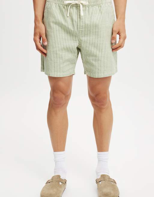 Cotton:On Easy short in sage stripe