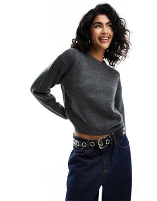 Cotton:On Everything Crew Neck Pullover jumper in charcoal grey - ASOS Price Checker