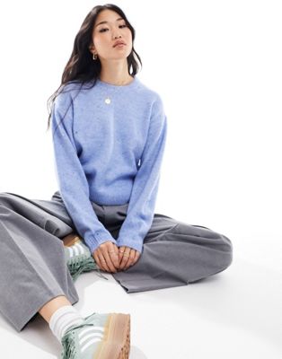 Cotton:On Everything Crew Neck Pullover jumper in frosted blue - ASOS Price Checker